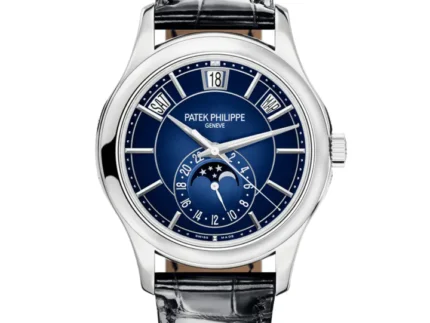 Patek Philippe Annual Calendar 18ct White Gold 40mm Blue Sunburst Dial Men's Watch