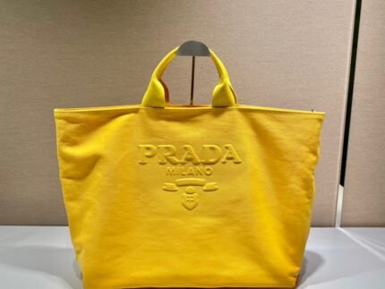 Replica Prada 1BG395 Drill tote Shoulder bag Yellow