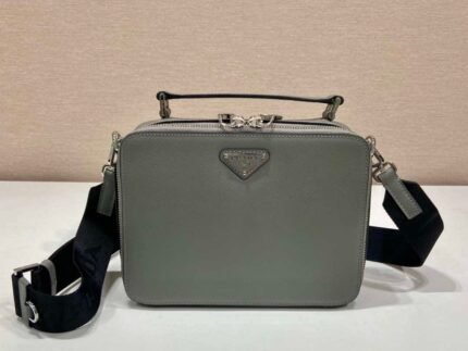 Replica Prada 2VH069 Brique Saffiano leather bag Gray