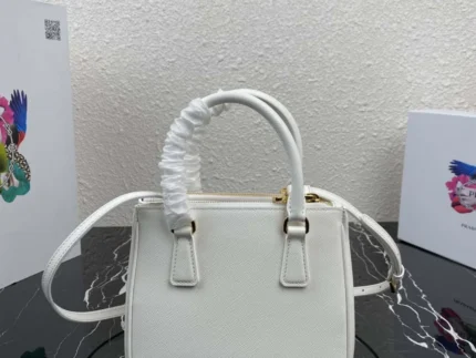 Replica Prada 1BA906 Prada Galleria Saffiano leather mini-bag White
