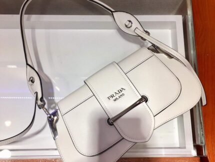 Replica Prada 1BD168 Handbags Prada Shoulder bag White