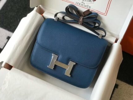 Replica Hermes Constance Shoulder Bags Epsom Leather Silver H28417