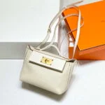 Replica Hermes Mini Kelly 2424 Leather 21cm H230264 White
