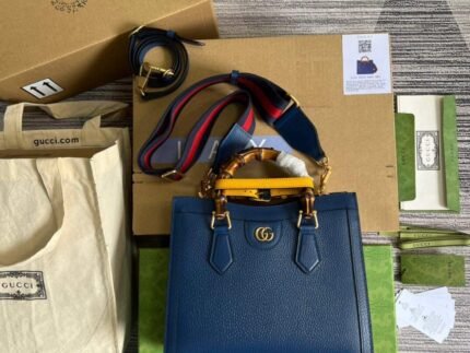 Replica Gucci 702721 Gucci Diana Small Tote Bag Blue