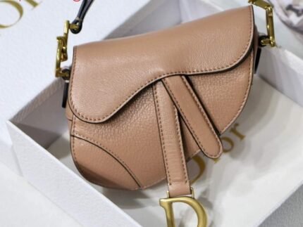 Replica Dior M6008 Bag Saddle Super Mini Bag Cowhide Leather Light Pink