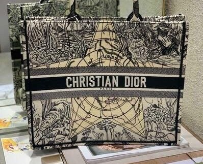 Replica Dior M1286 Book Tote Christian Dior Shoulder Shopping Bag Black