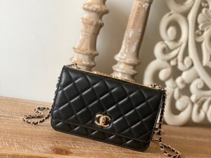 Replica Chanel 1:1 Mirror Wallet On  Chain Black Ap1450
