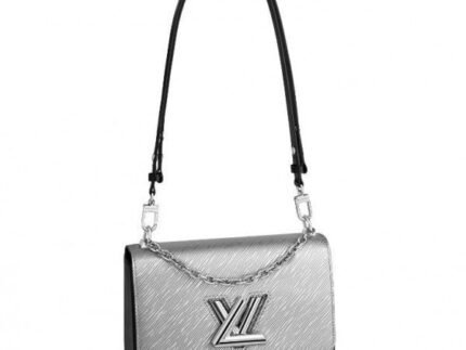 Replica Louis Vuitton Twist MM Bag Silver Epi Leather M55404 BLV136
