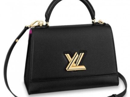Replica Louis Vuitton Twist One Handle MM Black Bag M57090 BLV679