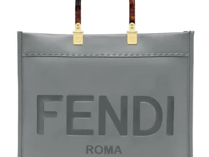 Replica Fendi 8BH372 Sunshine Large Bag Gray leather shopper 8266L