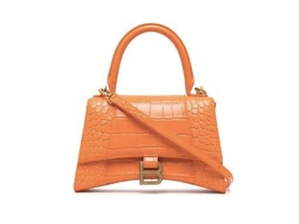 Balenciaga Hourglass Small Handbag In Orange, For Women, Women’s Bags 9in/23cm