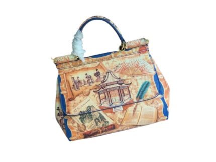 Dolce & Gabbana 90s Sicily Bag With Logo Print Multicolor For Women 10.2in/26cm DG