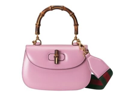 Gucci Bamboo 1947 Small Top Handle Bag  Pink  For Women 8.3in/21cm GG 675797 10ODT 5467