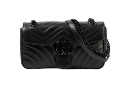 Gucci Marmont Mini Top Handle Bag Black For Women, Women’s Bags 8.3in/21cm GG ‎