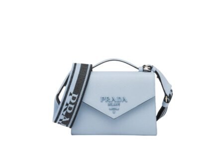 Prada Monochrome Saffiano Bag Blue For Women, Women’s Bags 8.2in/21cm 1BD317_2ERX_F02TG_V_3O3