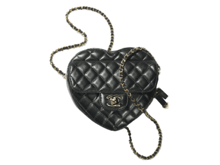 Chanel Mini Heart Bag Black For Women 7in/18cm AS3191 B07958 94305