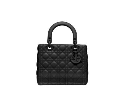 Christian Dior Medium Lady Dior Bag Matte Hardware Black Ultramatte For Women 9.5in/24cm CD M0565SLOI_M989