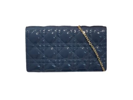 Christian Dior Lady Dior Pouch Midnight Blue, For Women, Women’s Handbags 8.5in/21.5cm CD