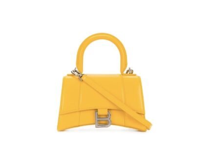 Balenciaga Hourglass Small Handbag In Yellow, For Women, Women’s Bags 9in/23cm