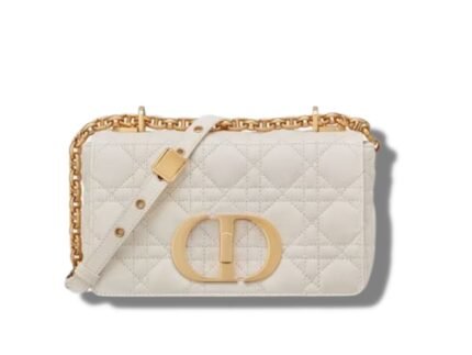 Christian Dior Small Dior Caro Bag, White, For Women Women’s Handbags, Shoulder Bags, Crossbody Bags, 20cm CD M9241UWHC_M35U