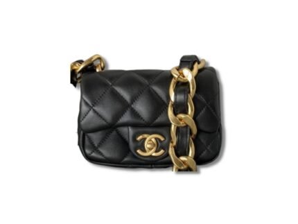 Chanel Mini Flap Bag Black For Women, Women’s Bags Shoulder And Crossbody Bags 6.6in/17cm AS3213