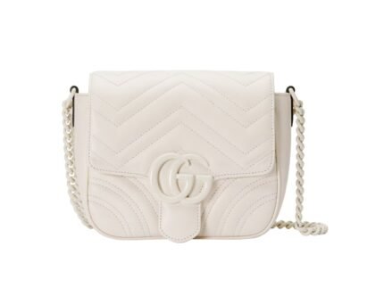 Marmont Matelassé Mini Shoulder Bag White For Women ‎739681 DAAAI 9022 7in/17.8cm