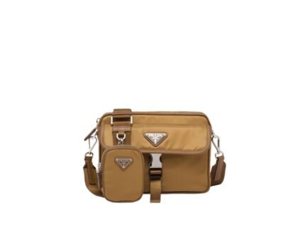 Re-Nylon And Saffiano Shoulder Bag Brown For Women 2VH133_2DMH_F0005_V_XMP