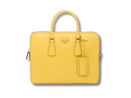 Saffiano Leather Work Bag Yellow For Women- 2VE368_9Z2_F0PG8_V_OOX