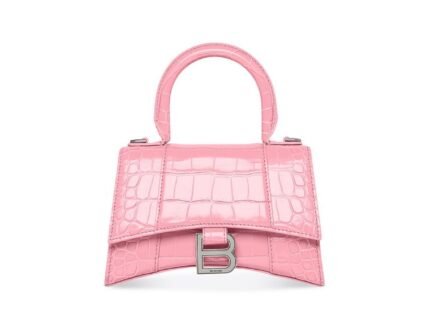 Balenciaga Hourglass Small Handbag In Dark Pink, For Women, Women’s Bags 9in/23cm