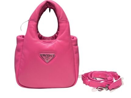 Small Padded Prada Soft Nappa Bag In Pink For Women 7.1 in/ 18 cm